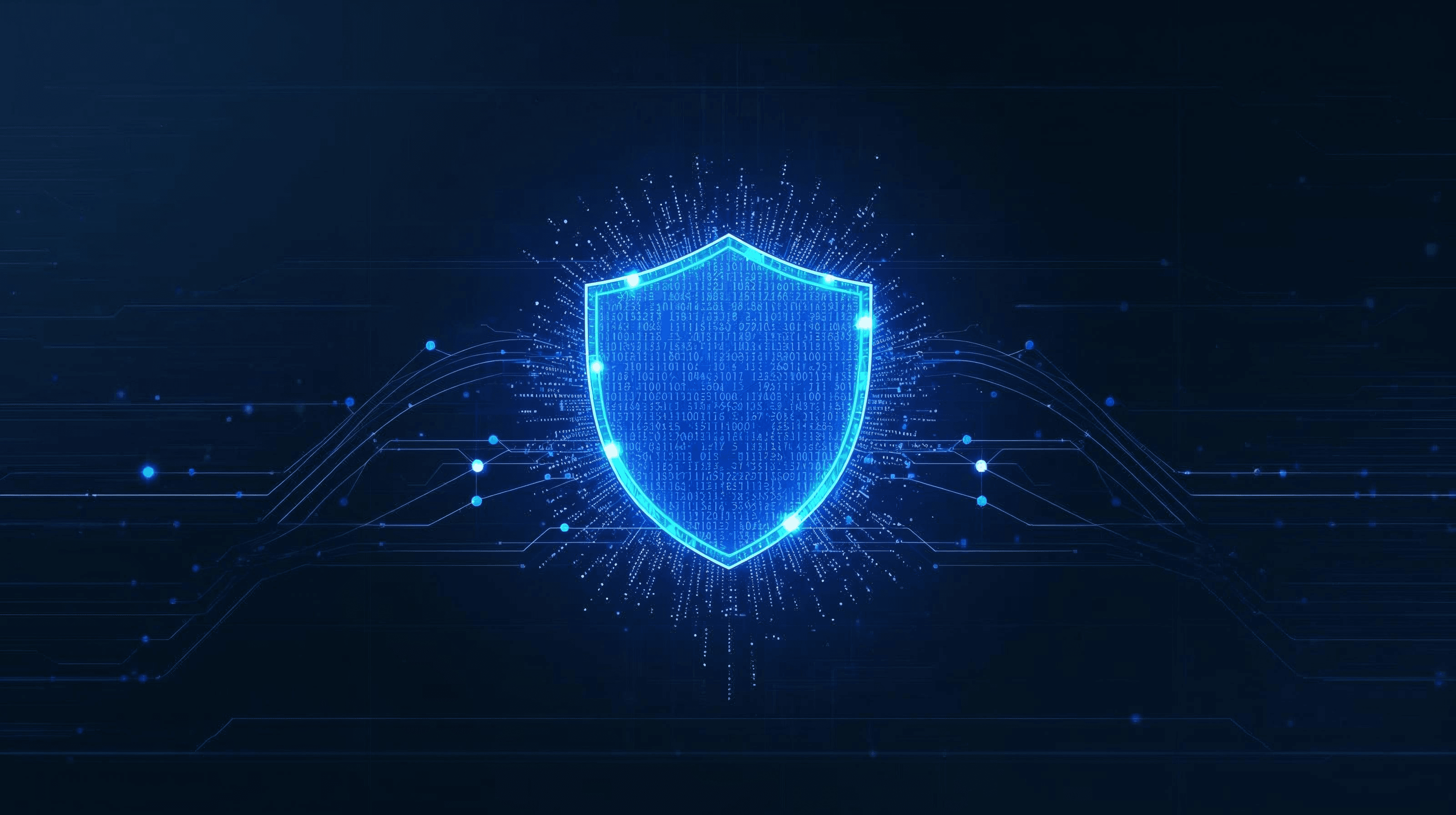 Digital security shield background