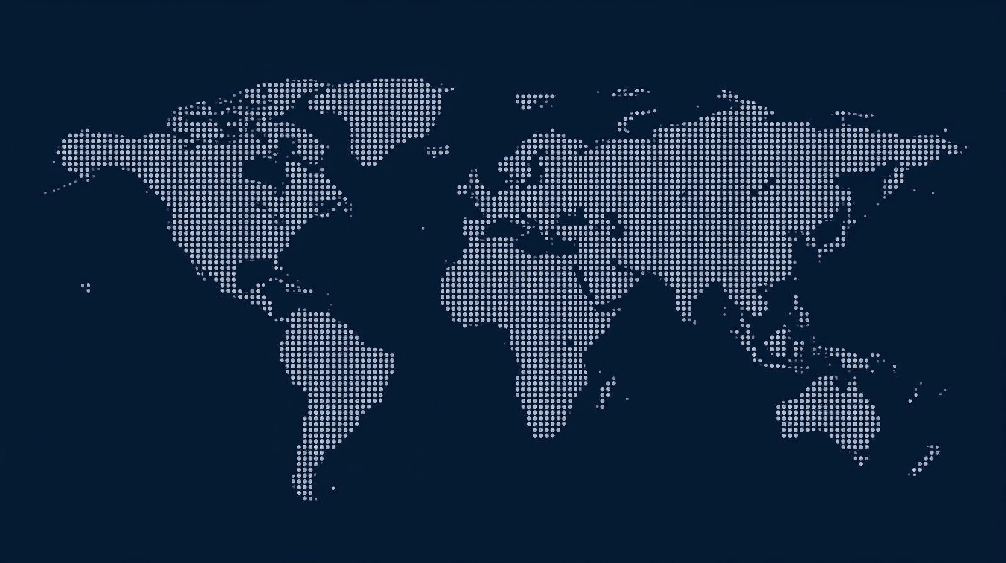 Dark world map showing active global hotspots